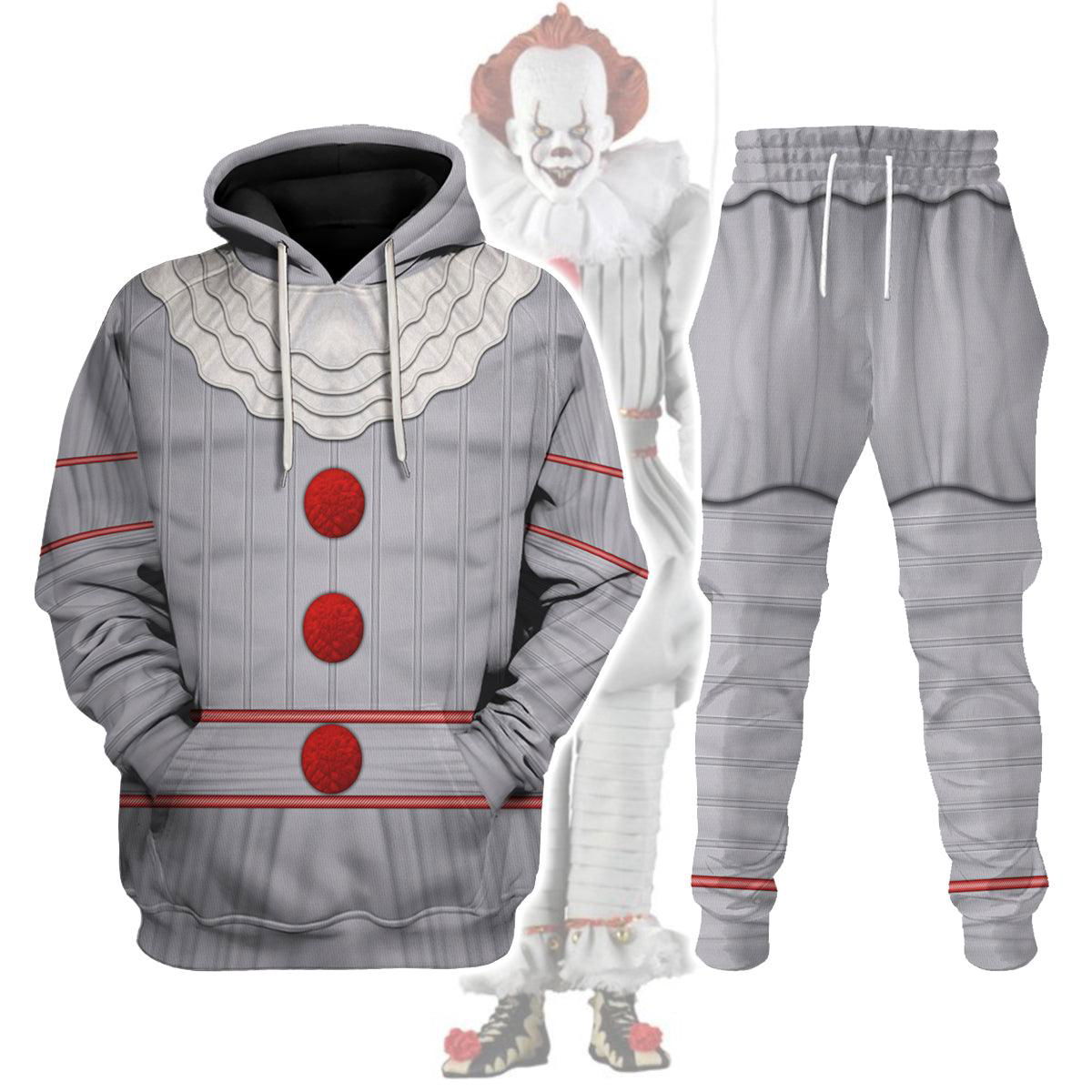 Pennywise Costume Hoodie Sweatshirt T-Shirt Tracksuit