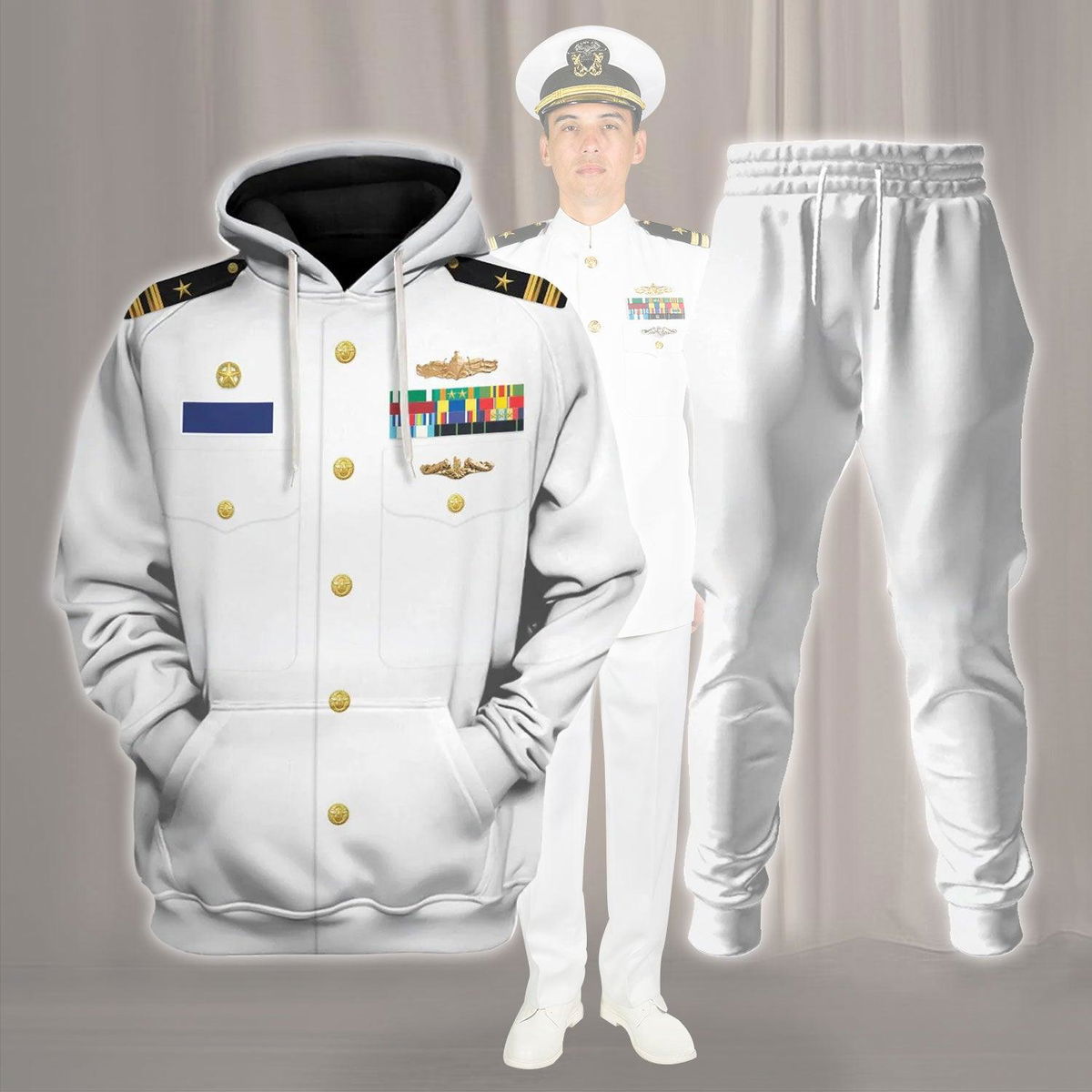 Personalized Rank and Branches US Navy Costume Hoodie Sweatshirt T-Shirt Tracksuit