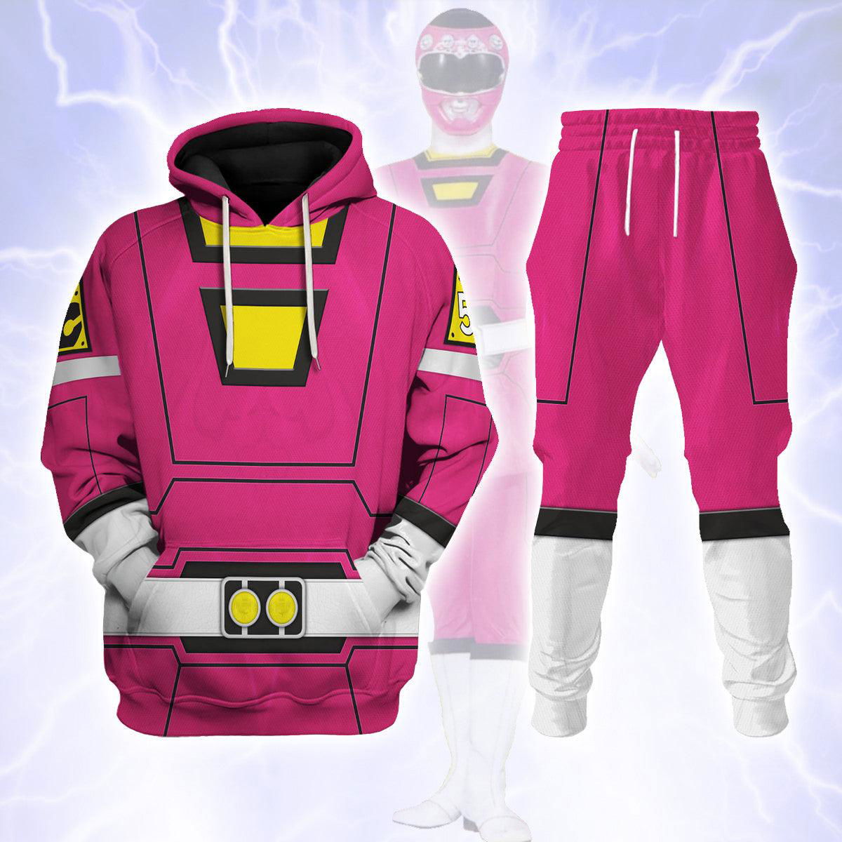 Pink Power Rangers Turbo Hoodies Sweatshirt T-shirt Hawaiian Tracksuit