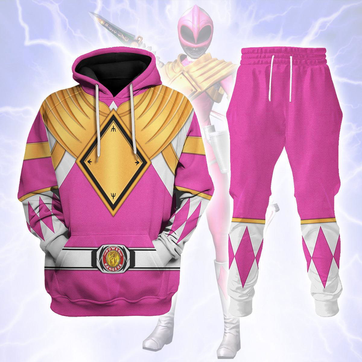 Pink Ranger Dragon Shield Hoodies Sweatshirt T-shirt Hawaiian Tracksuit