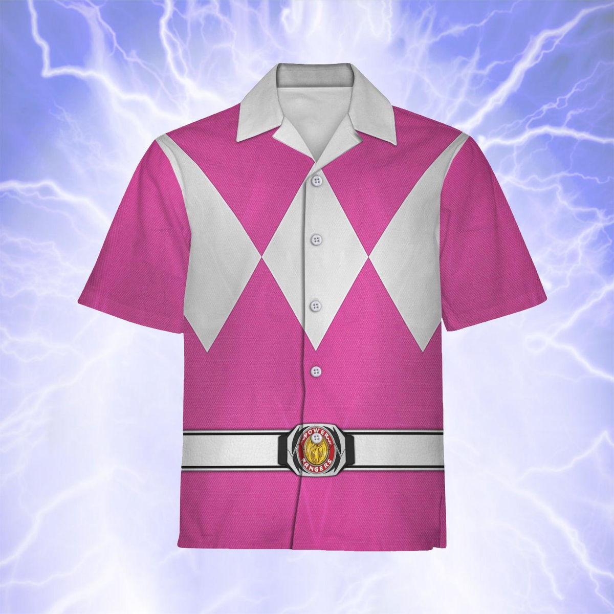 Pink Ranger Mighty Morphin Hawaiian Shirt Beach Shorts