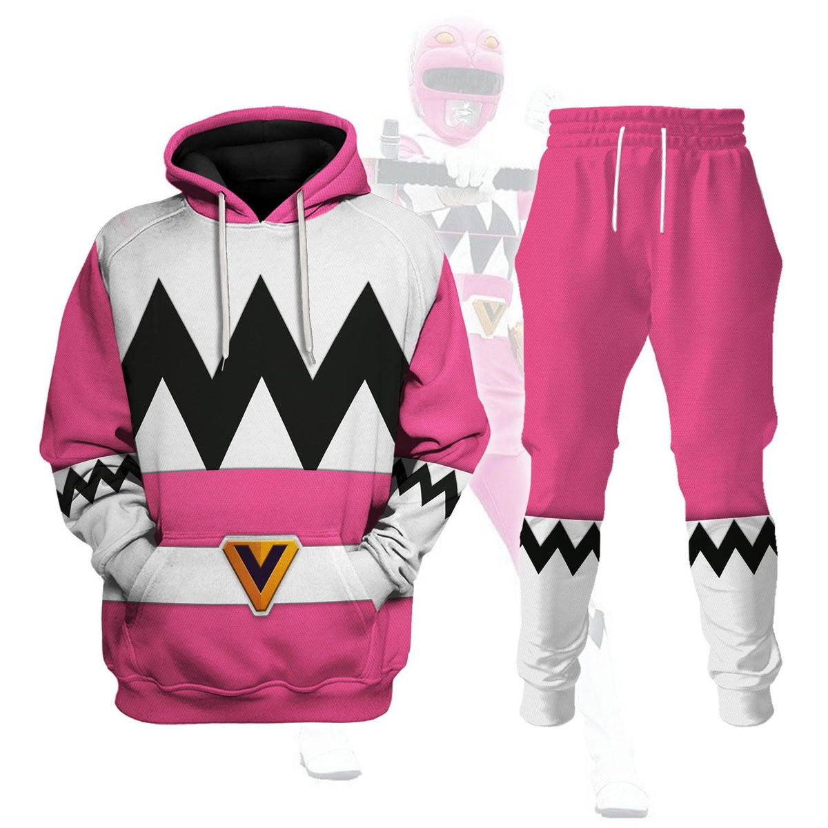 Power Rangers Lost Galaxy Pink Costume Hoodie Sweatshirt T-Shirt Tracksuit