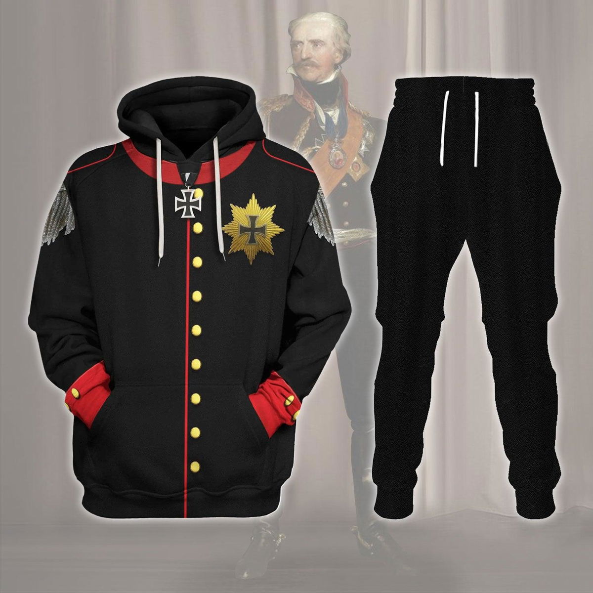 Prussian General Gebhard Leberecht Costume Hoodie Sweatshirt T-Shirt Tracksuit