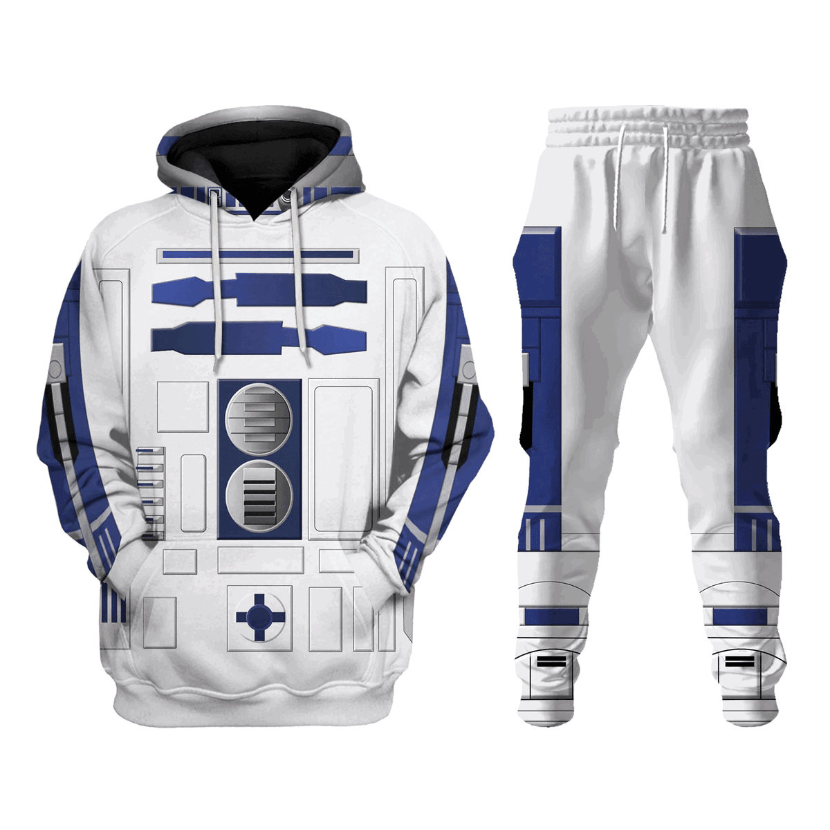 R2 D2 Robot Costume Hoodie Sweatshirt T-Shirt Sweatpants