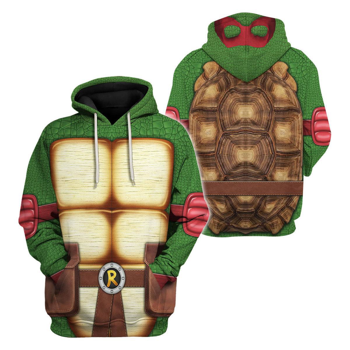 Raphael Ninja Turtles Costume Hoodie Sweatshirt T-Shirt Zip Hoodie Sweatpants