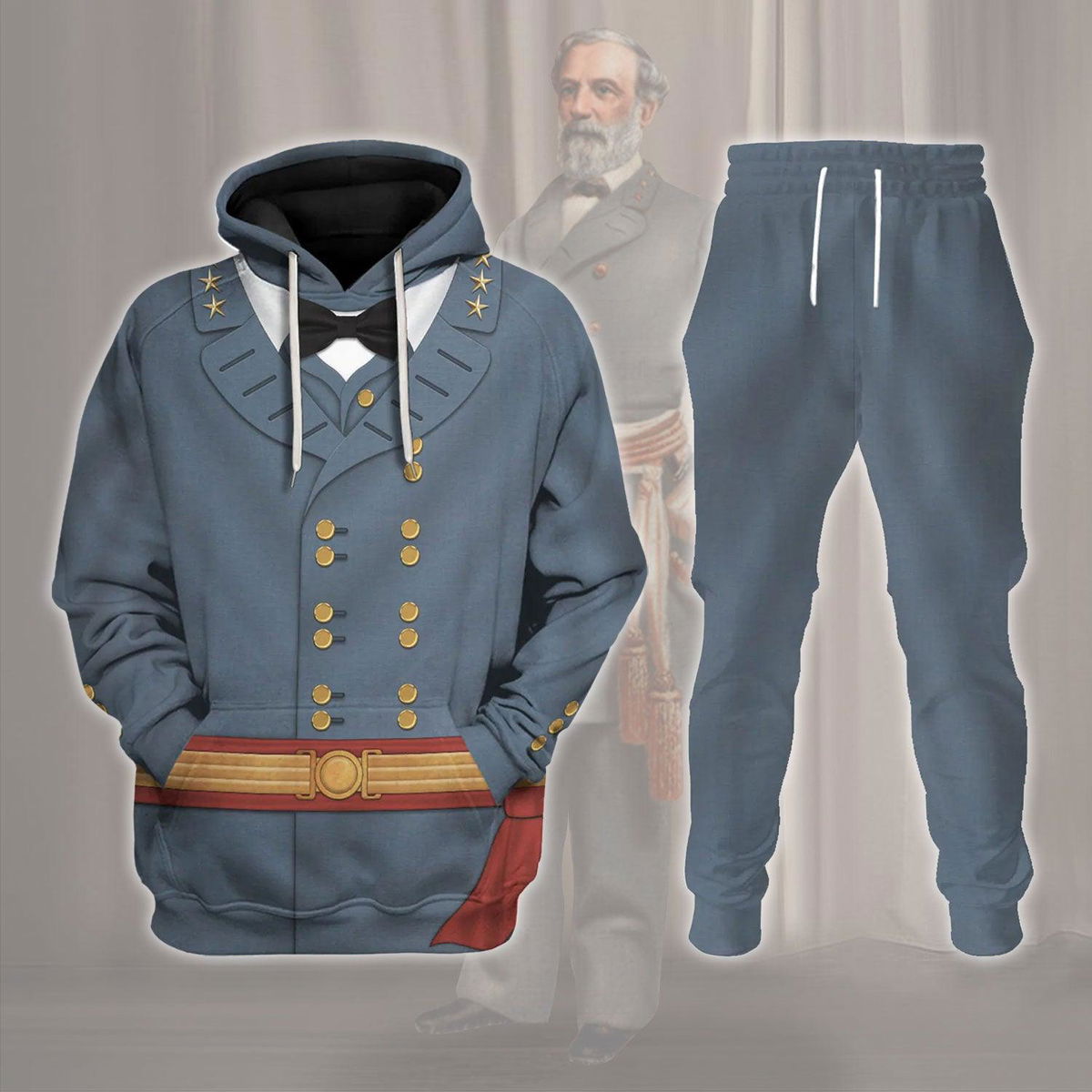 Robert E. Lee American Confederate General Costume Hoodie Sweatshirt T-Shirt Tracksuit