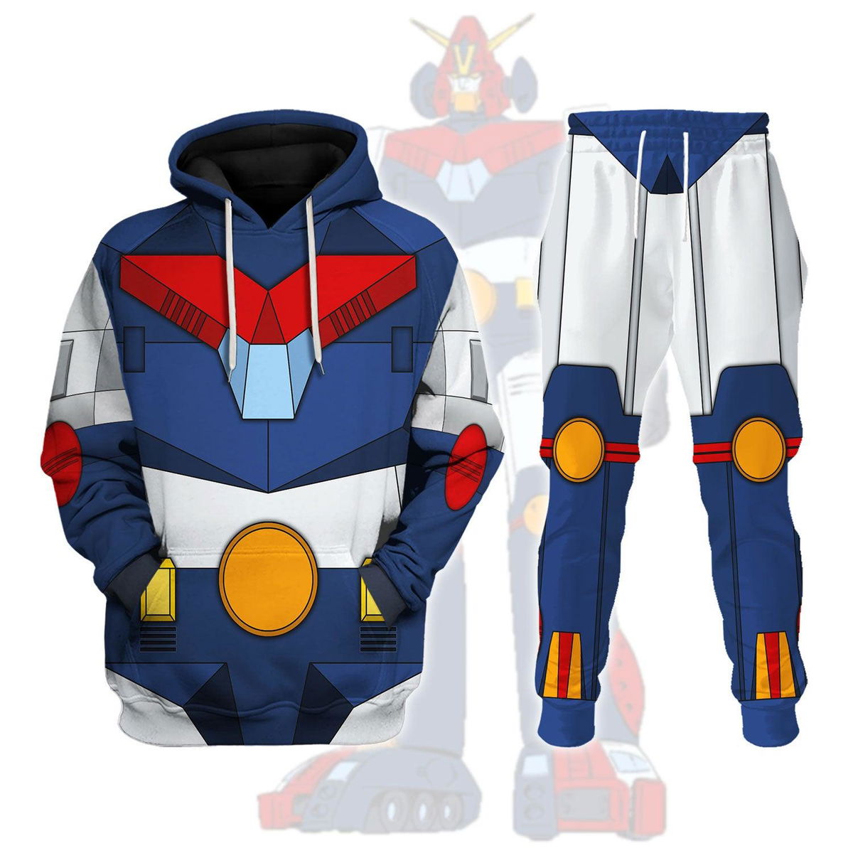 Robot Romance Trilogy Combattler V Costume Hoodie Sweatshirt T-Shirt Tracksuit