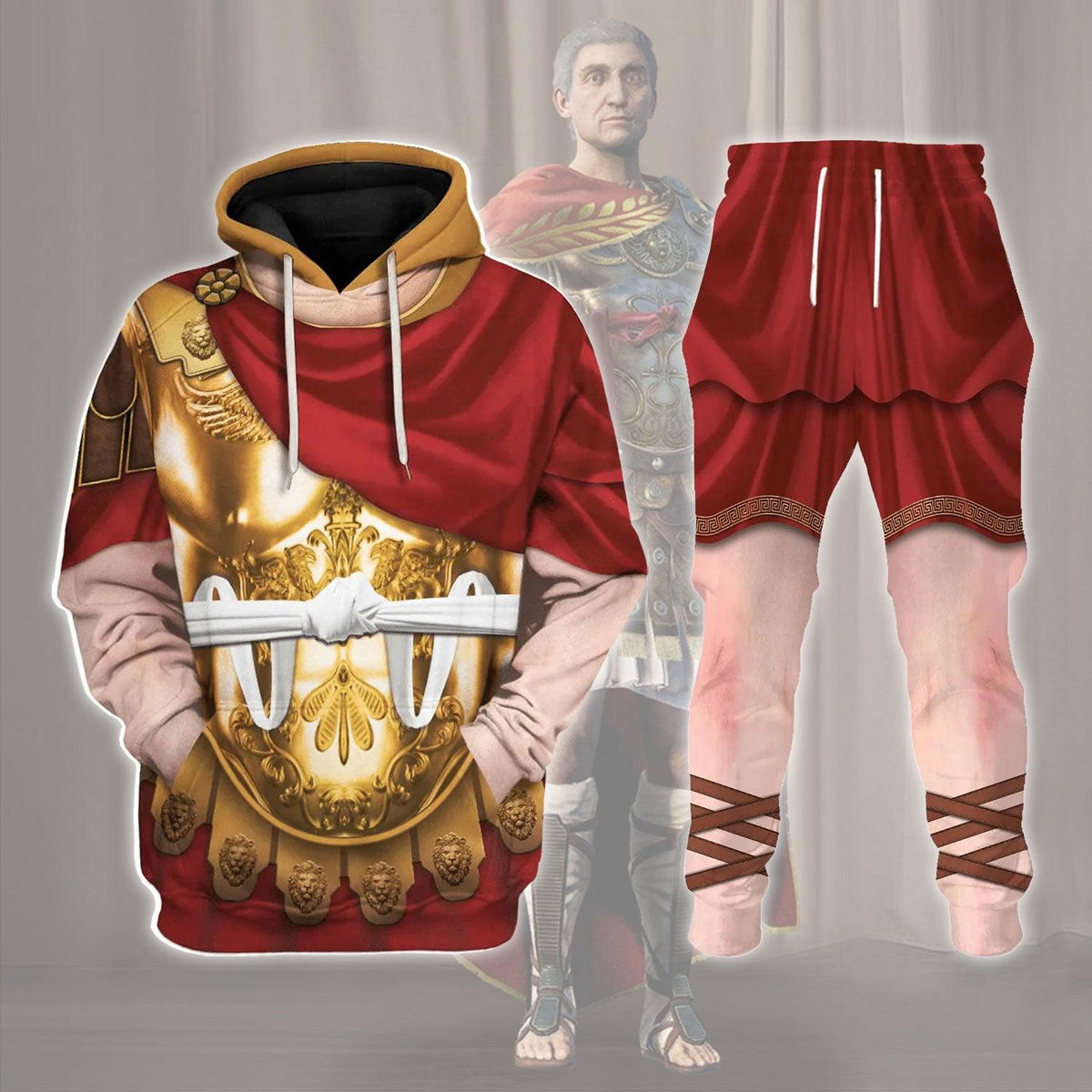 Roman Emperor Caesar Augustus Costume Hoodie Sweatshirt T-Shirt Tracksuit