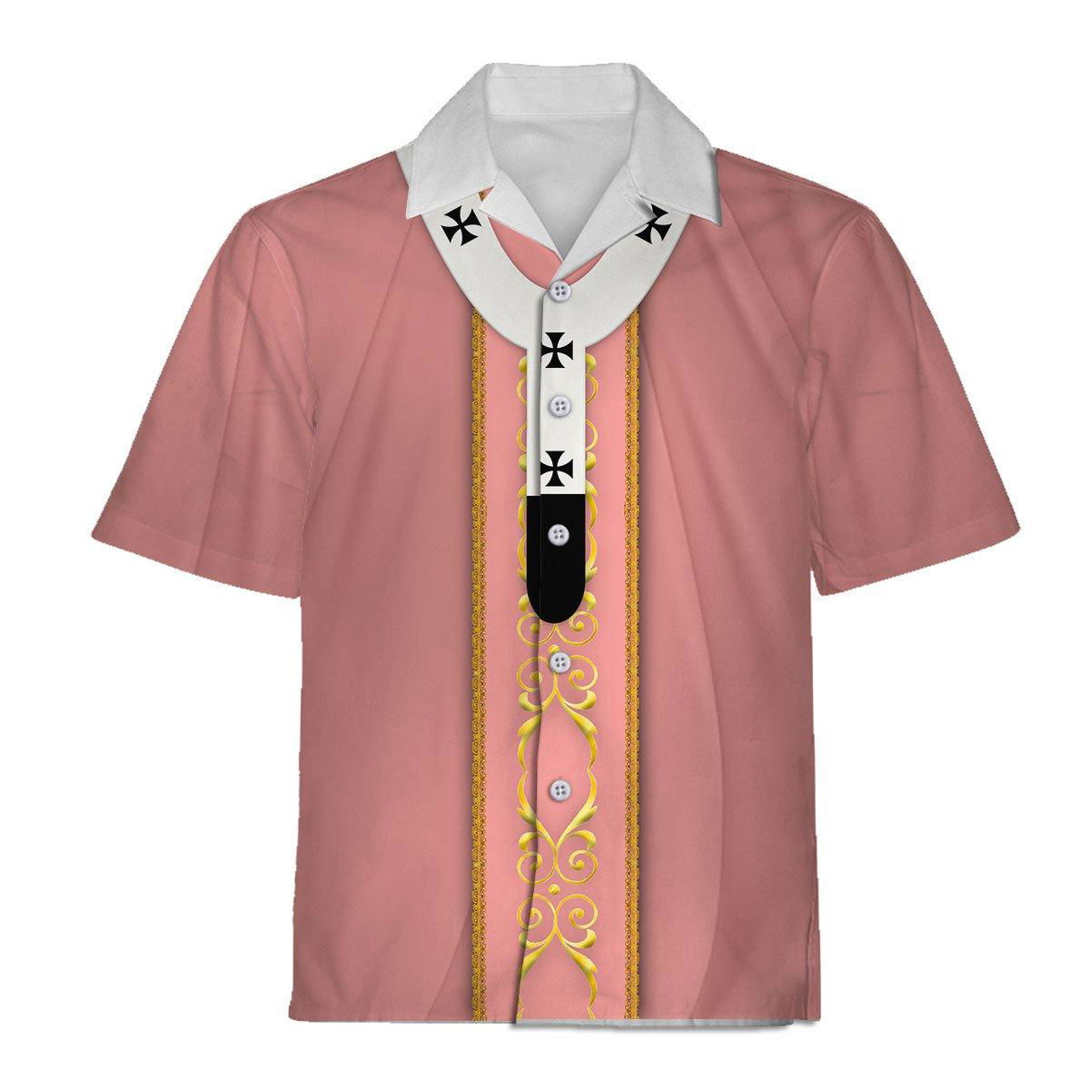 Rose Liturgical Vestment Christian Religion Hawaiian Shirt