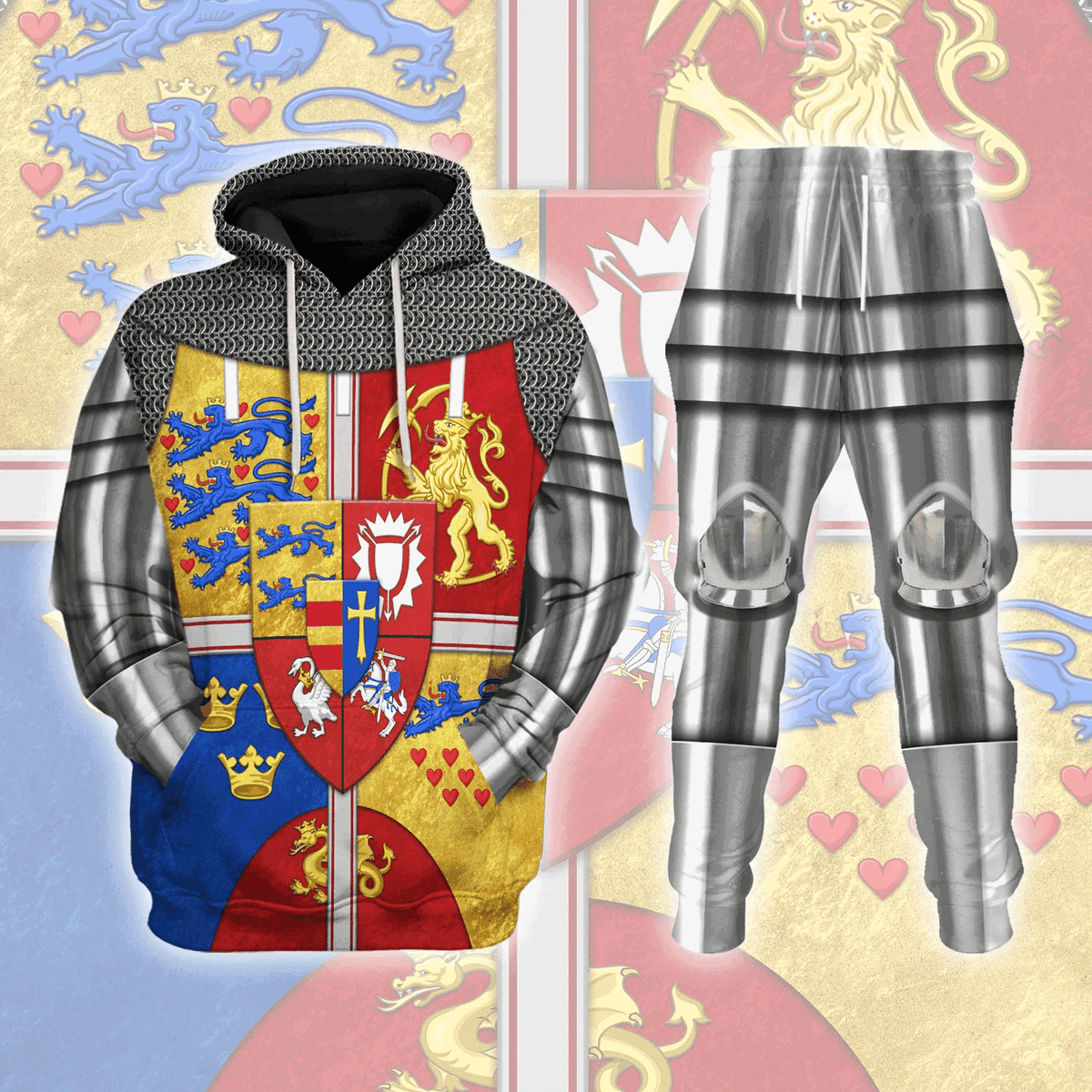 Royal Arms of Scotland Costume Hoodie Sweatshirt T-Shirt Tracksuit