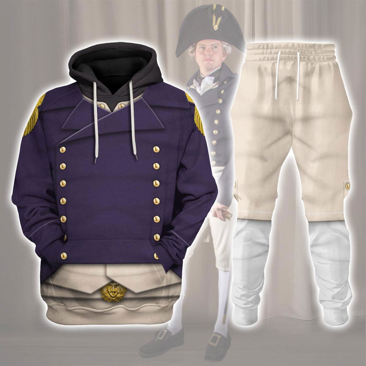 Royal Navy Captain-1806 Uniform All Over Print Hoodie Sweatshirt T-Shirt Tracksuit