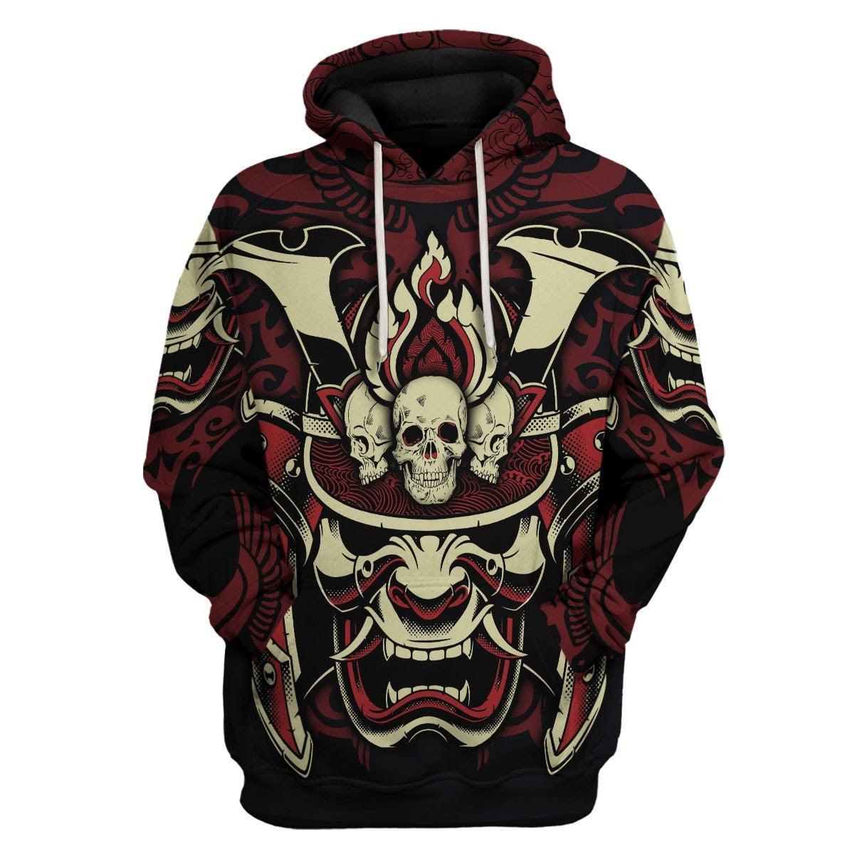 Samurai And Skull T-shirt Hoodie Sweatpants Apparel