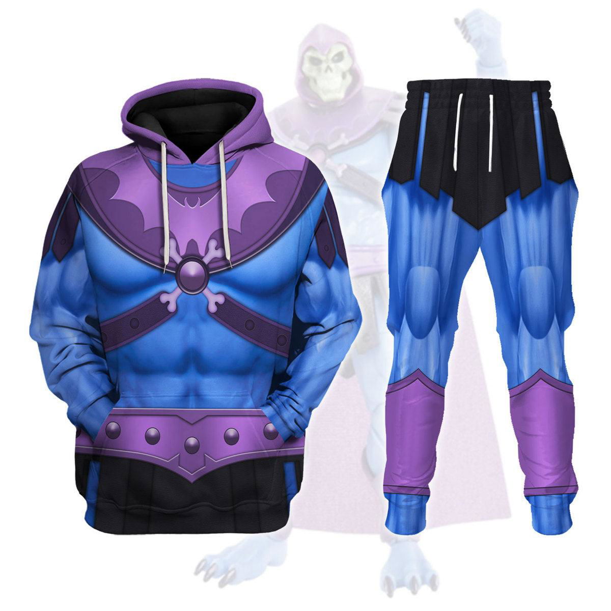 Skeletor Figure Costumes Hoodies Sweatshirt T-shirt Tracksuit