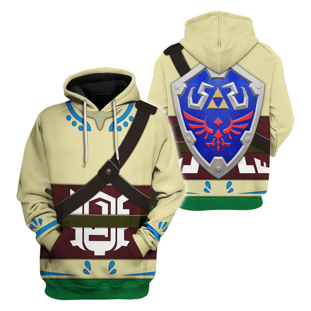 Skyloft Uniform – Skyward Sword Link Attire Shield Unisex Hoodie Sweatshirt T-shirt Sweatpants Cosplay