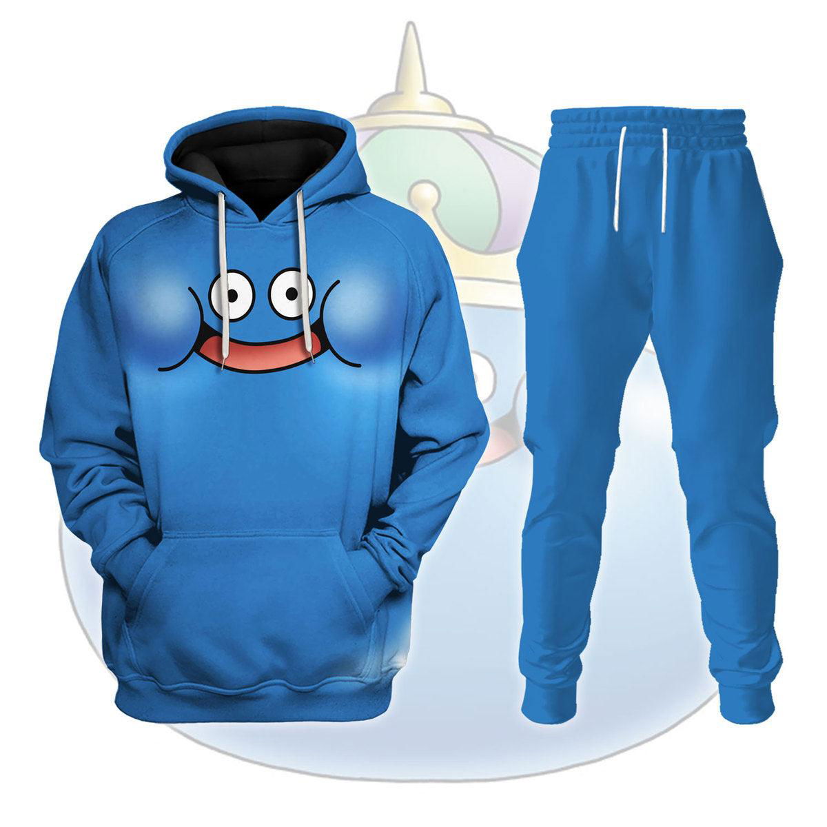 Slime Blue Cartoon Monsters Joker Hoodie T-shirt Sweatpants Cosplay