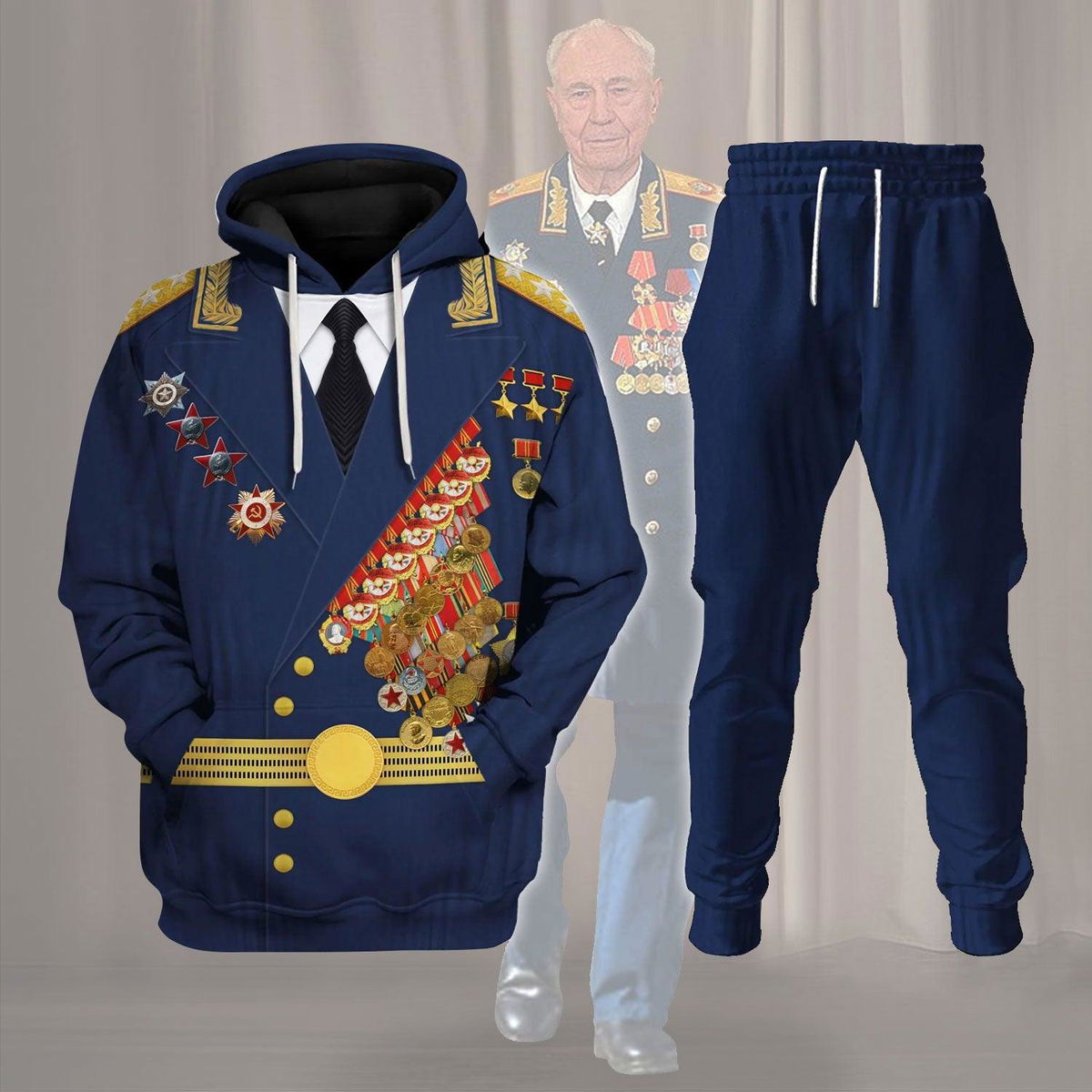 Soviet Pilot Ivan Kozhedub Costume Hoodie Sweatshirt T-Shirt Tracksuit