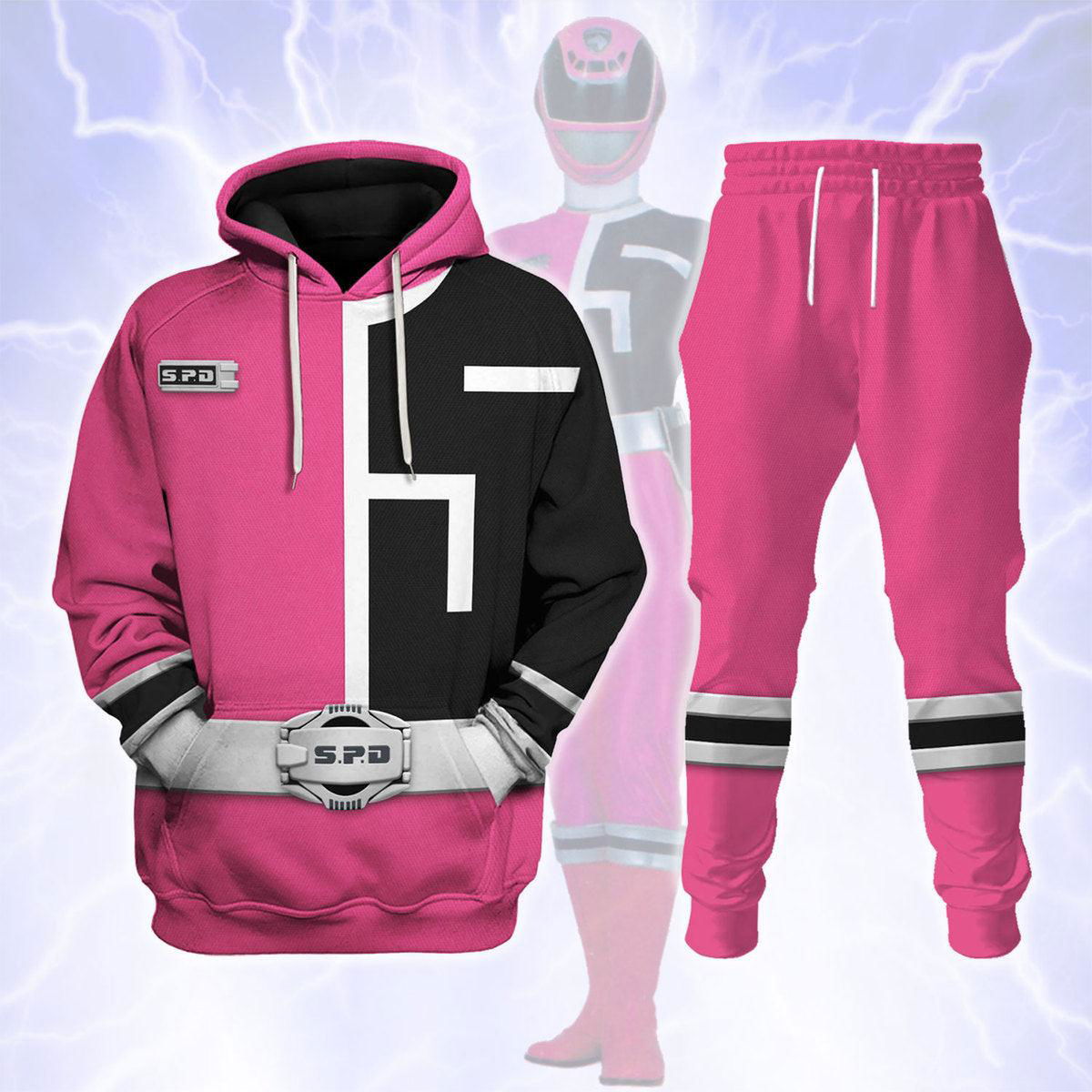 S.P.D Pink Ranger Hoodies Sweatshirt T-shirt Sweatpants Hawaiian Tracksuit