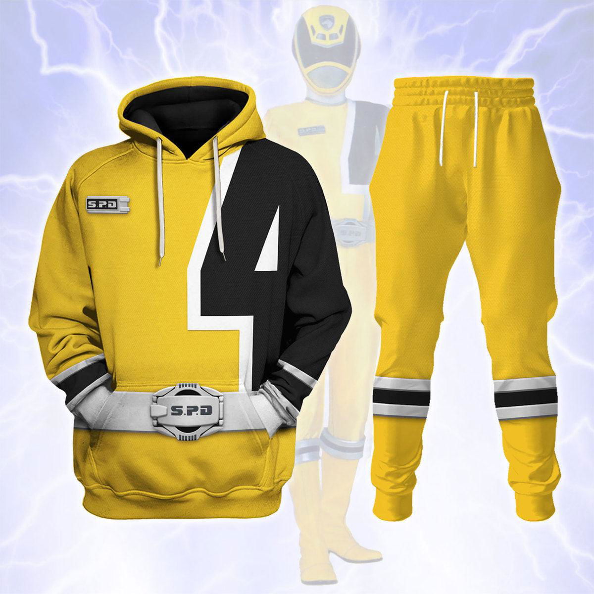 S.P.D Yellow Ranger Hoodies Sweatshirt T-shirt Sweatpants Hawaiian Tracksuit