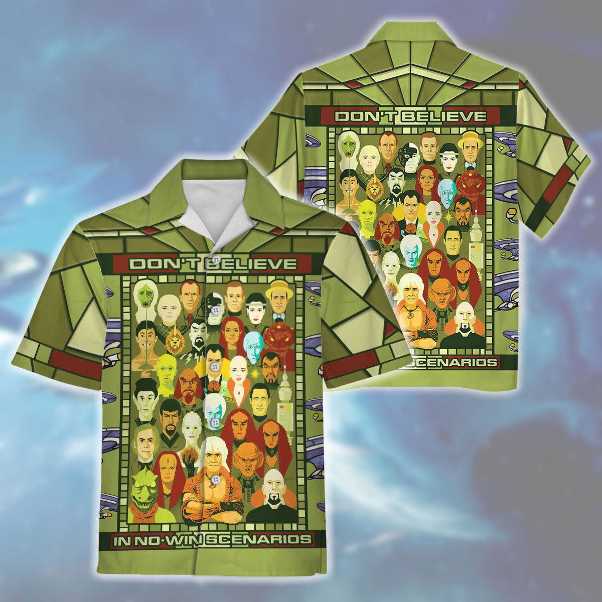 The Original Series Retro Character Squares Hawaiian Shirt