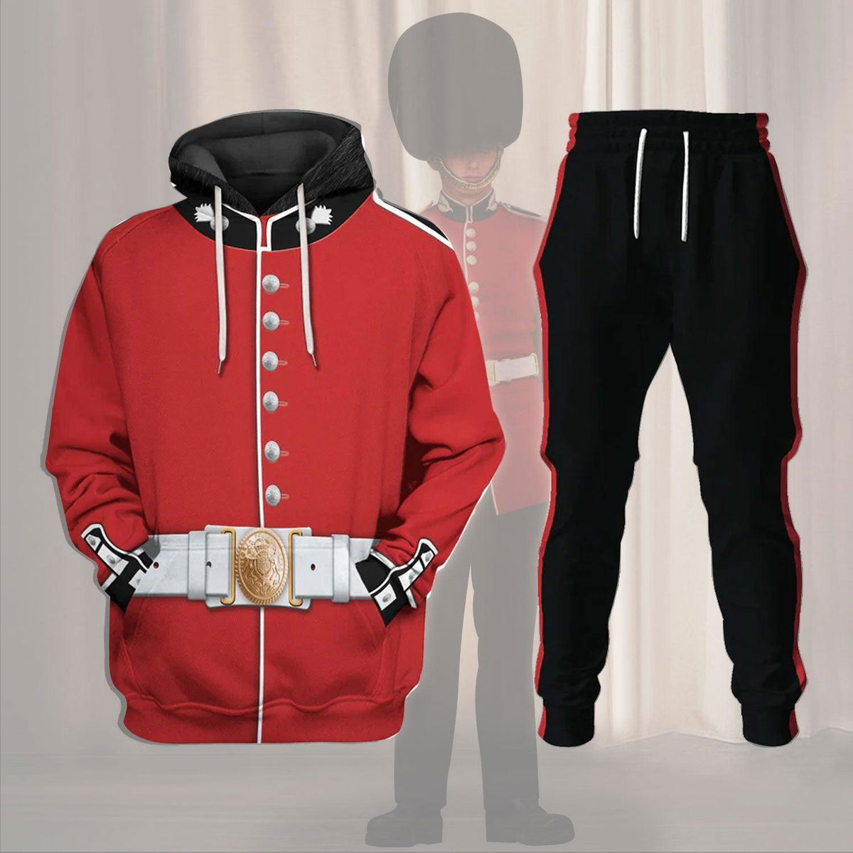 The Queen Guards United Kingdom Costume Hoodie Sweatshirt T-Shirt Tracksuit