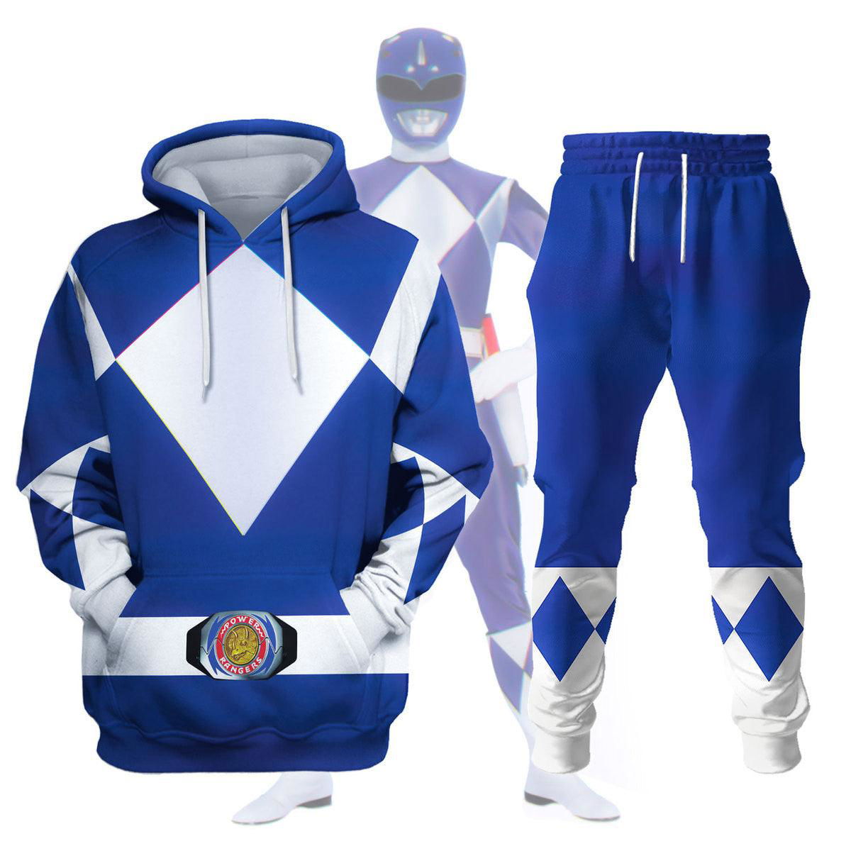 Unisex Tracksuit Hoodies Blue Power Ranger 3D Costumes