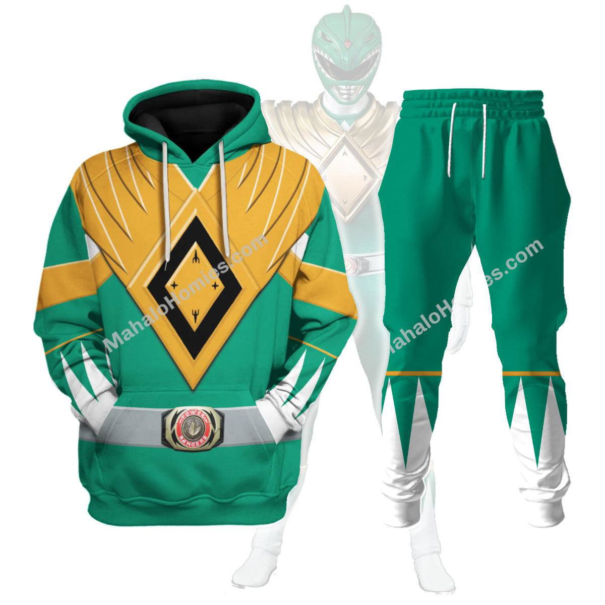 Unisex Tracksuit Hoodies Green Power Ranger 3D Costumes