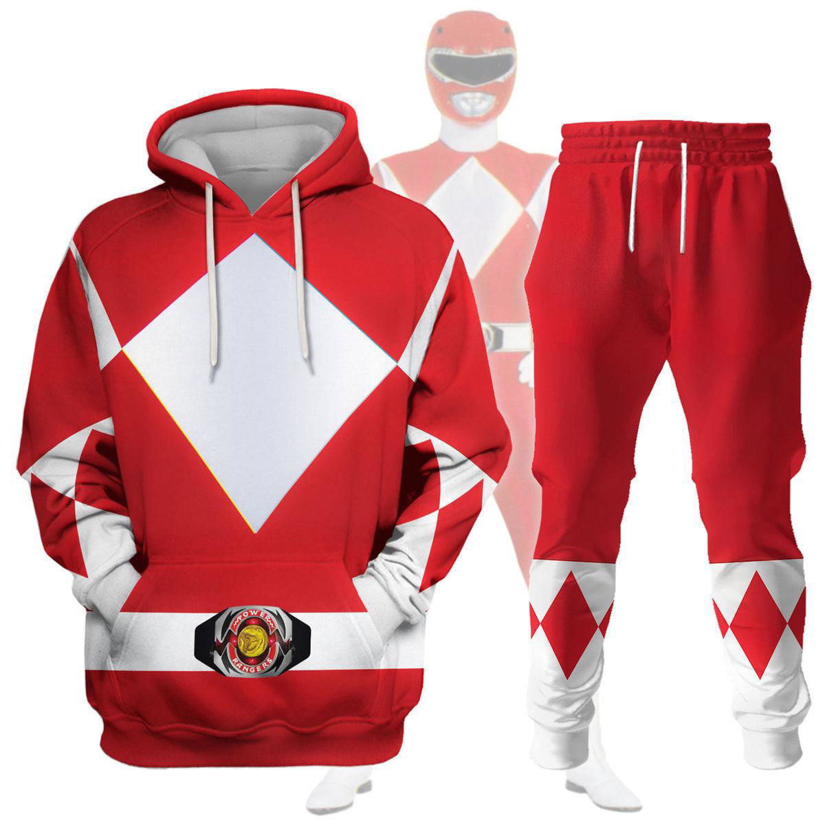 Unisex Tracksuit Hoodies Red Power Ranger 3D Costumes