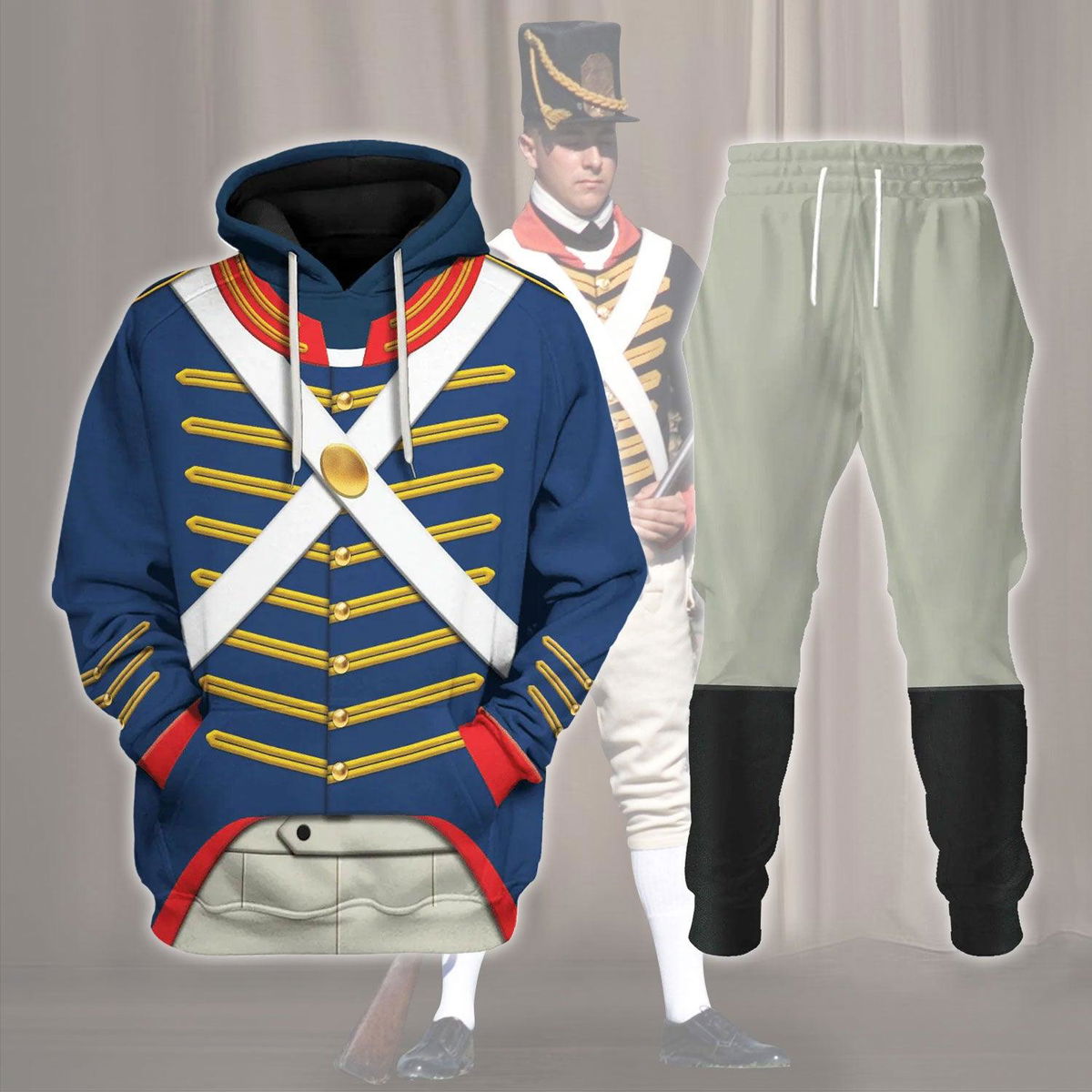 US Marine Uniform 1810-1815 Costume Hoodie Sweatshirt T-Shirt Tracksuit