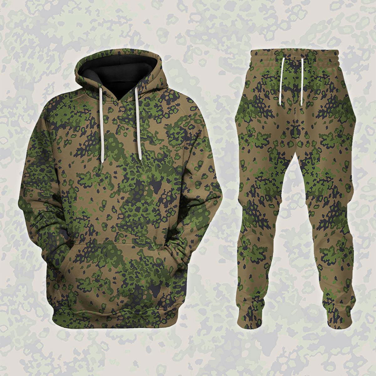 Waffen Type II M42 Oakleaf B Smock, Wermacht, Luftwaffe Hoodie Sweatshirt T-Shirt Sweatpants Tracksuit