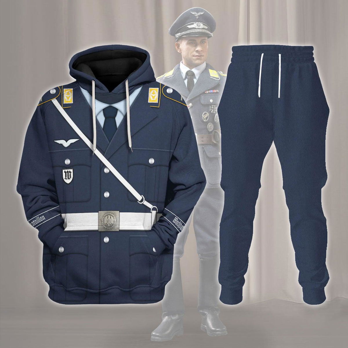 West German Luftwaffe Wachbataillon Gefreiter Costume Hoodie Sweatshirt T-Shirt Tracksuit