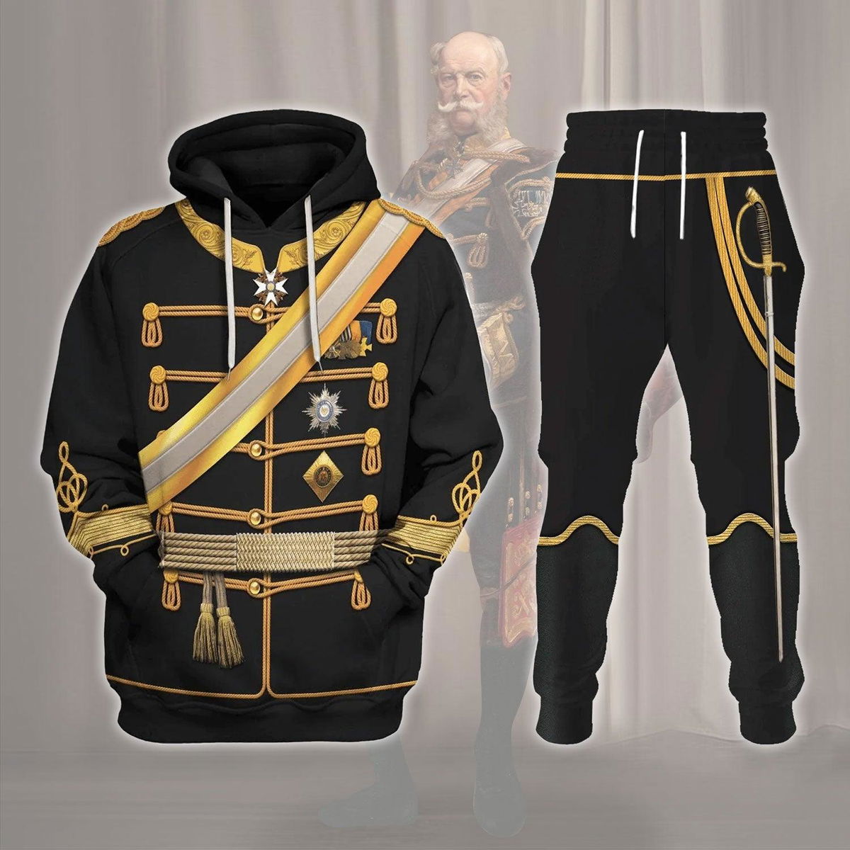 William I German Emperor Costume Hoodie Sweatshirt T-Shirt Tracksuit