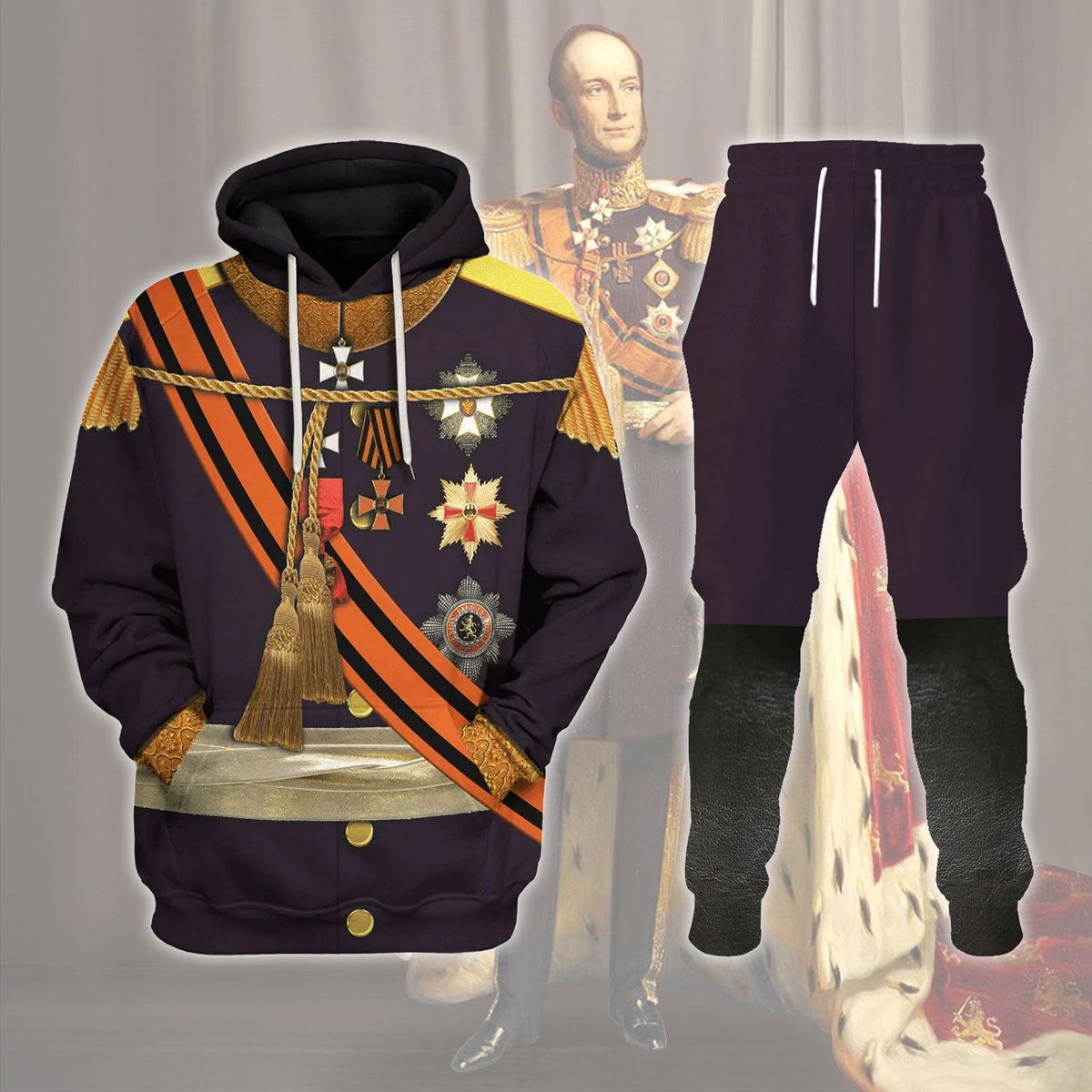 William II of the Netherlands Costume Hoodie Sweatshirt T-Shirt Tracksuit