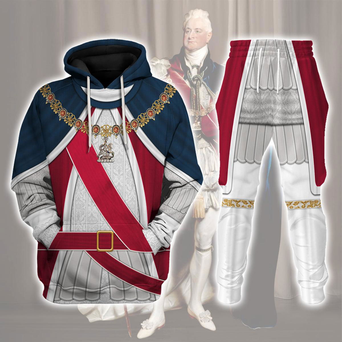 William IV of England Costume Hoodie Sweatshirt T-Shirt Tracksuit