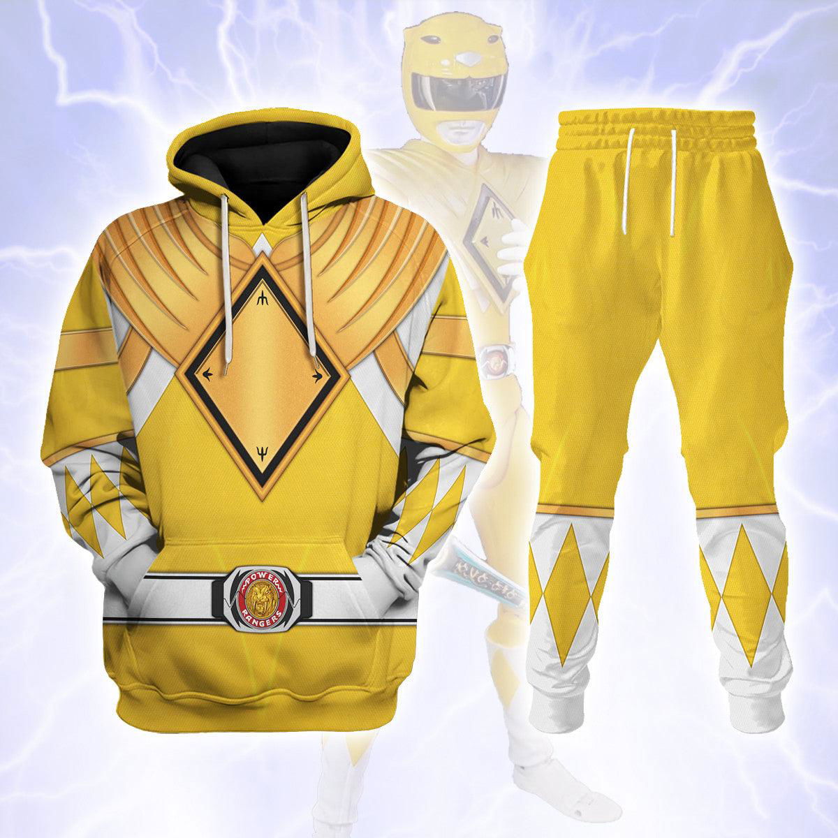 Yellow Ranger Dragon Shield Hoodies Sweatshirt T-shirt Hawaiian Tracksuit